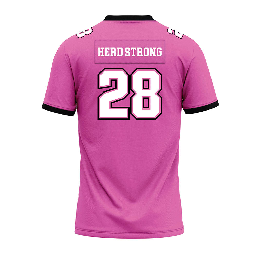Marshall - NCAA Football : AD Willis - Pink Premium Football Jersey-1