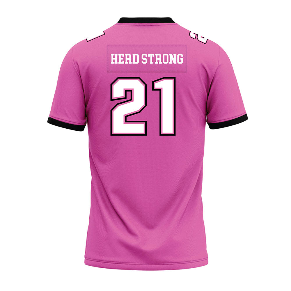 Marshall - NCAA Football : Anthony Quinn Jr - Pink Premium Football Jersey-1