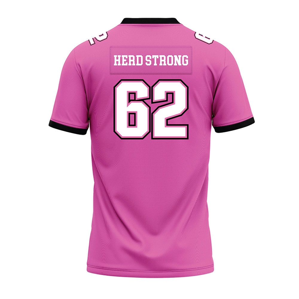 Marshall - NCAA Football : Marwan Diab - Pink Premium Football Jersey-1
