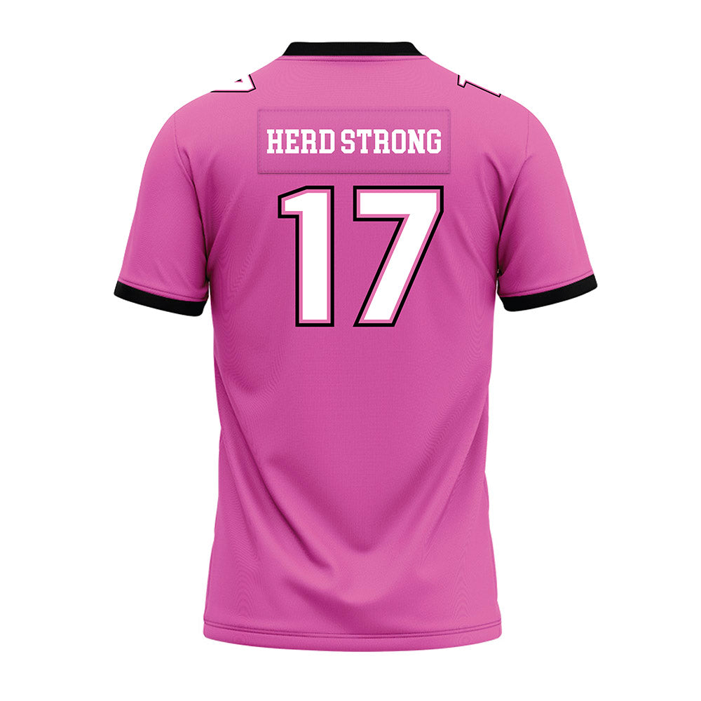 Marshall - NCAA Football : Jack Clougherty - Pink Premium Football Jersey-1