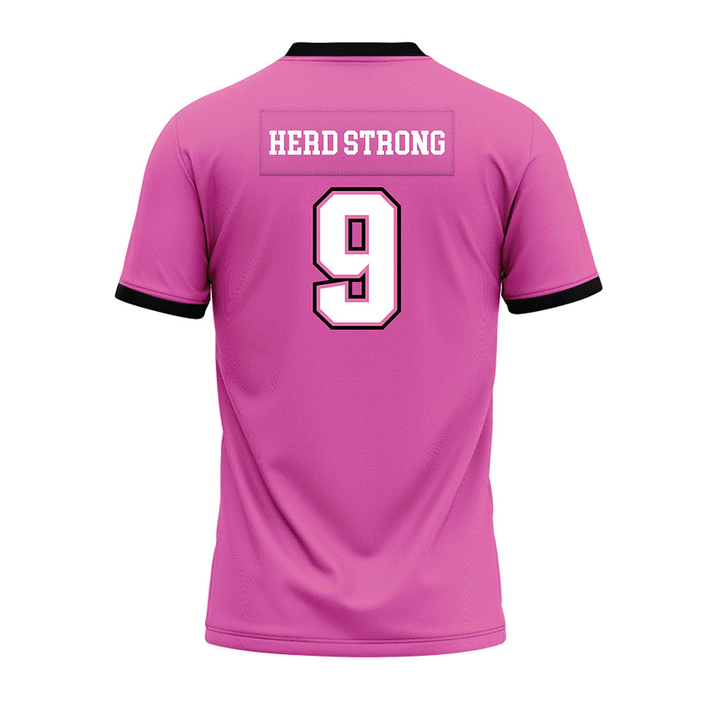 Marshall - NCAA Football : Javae Gilmore - Pink Premium Football Jersey-1
