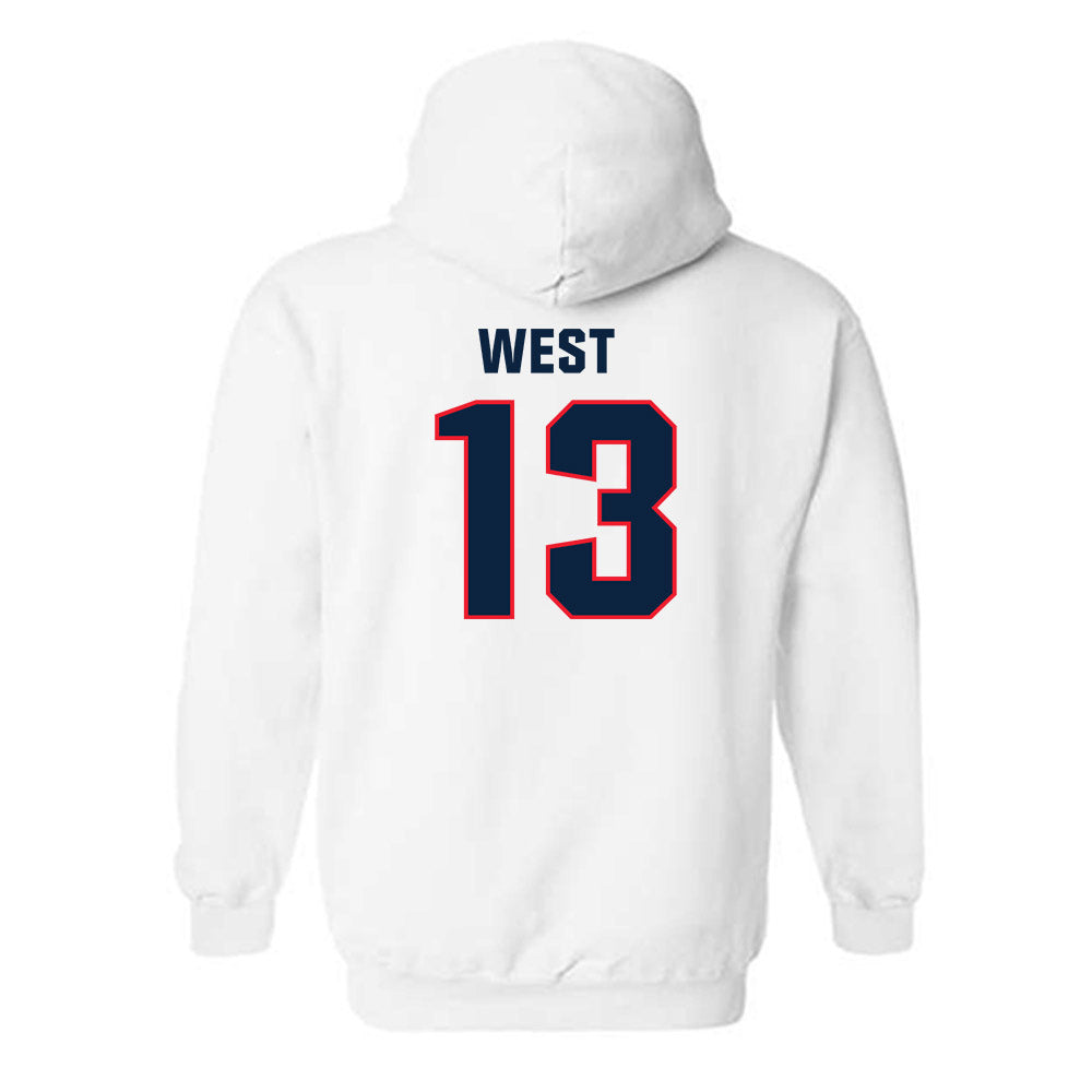 UConn - NCAA Baseball : Charlie West - Classic Shersey Hooded Sweatshirt