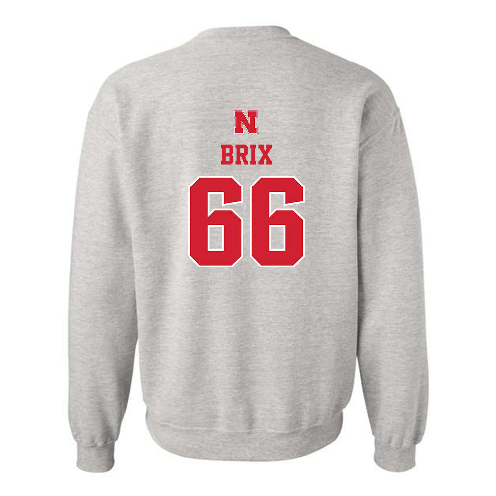 Nebraska - NCAA Football : Grant Brix - Classic Shersey Crewneck Sweatshirt-1