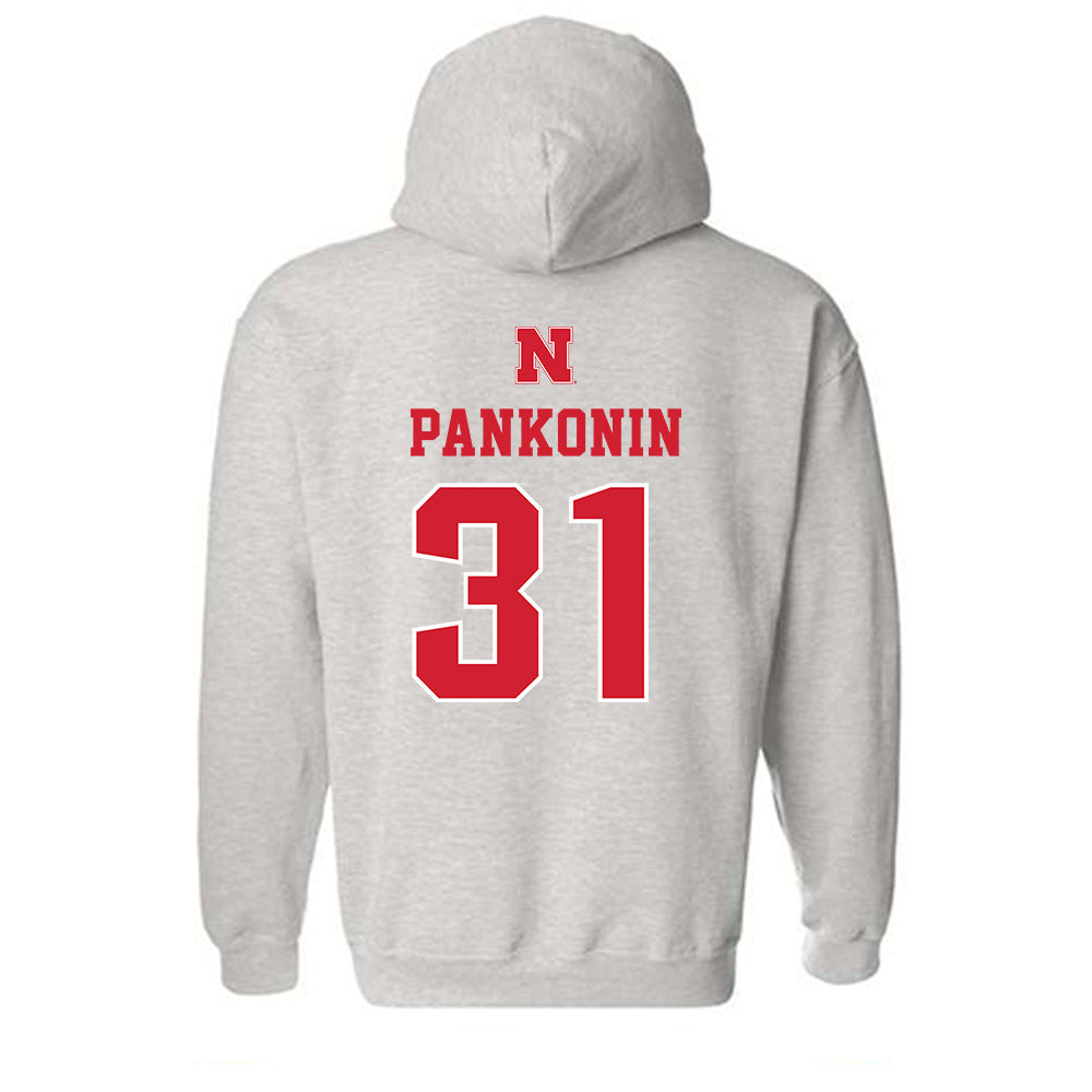 Nebraska - NCAA Baseball : Auden Pankonin - Classic Shersey Hooded Sweatshirt-1