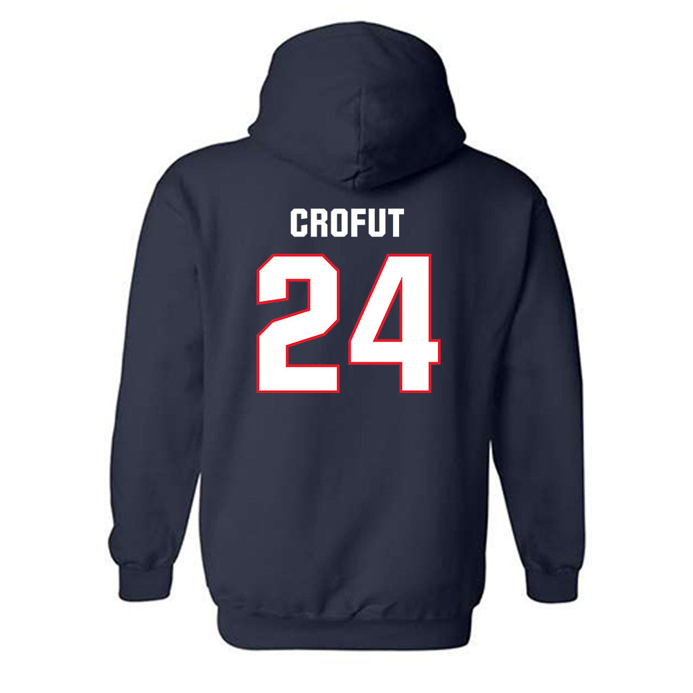 UConn - NCAA Football : Tashi Crofut - Classic Shersey Hooded Sweatshirt-1