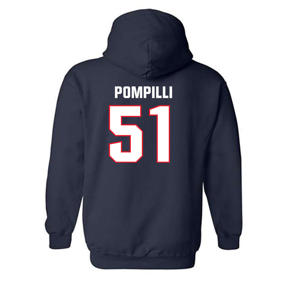 UConn - NCAA Football : Nick Pompilli - Classic Shersey Hooded Sweatshirt-1