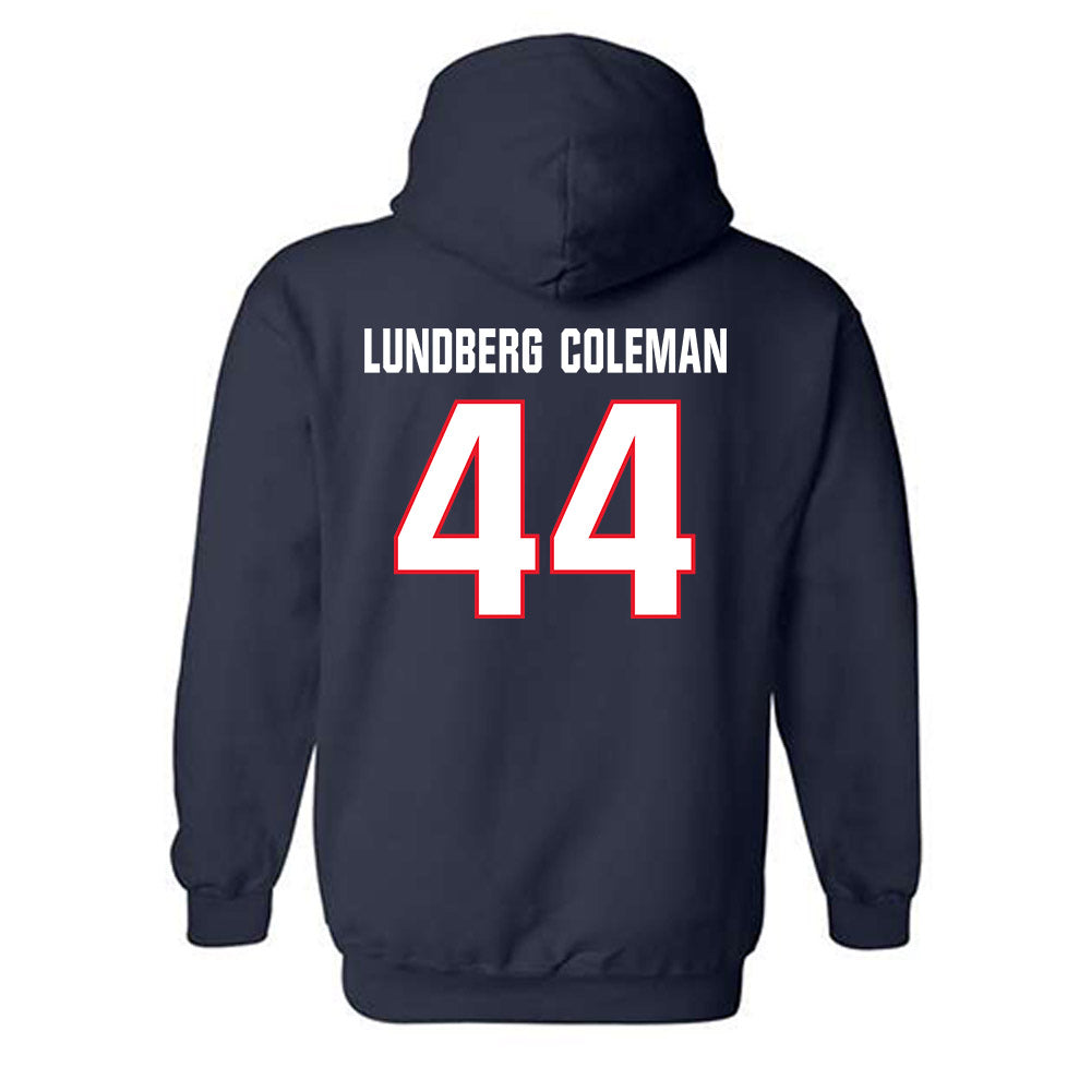 UConn - NCAA Football : Oliver Lundberg Coleman - Classic Shersey Hooded Sweatshirt-1