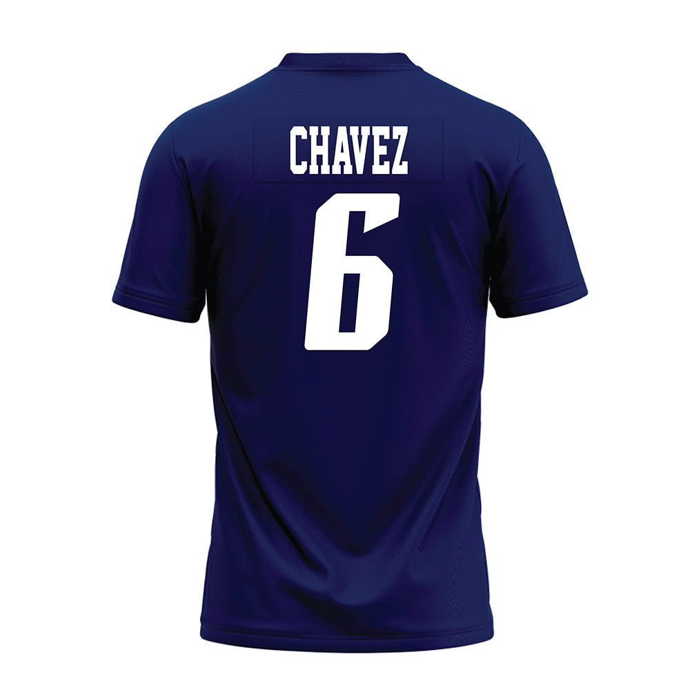 Rice - NCAA Football : Jo Chavez - Navy Blue AAC Premium Football Jersey-1