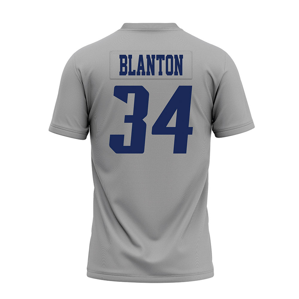 Rice - NCAA Football : Kaleb Blanton - Mid Grey AAC Premium Football Jersey-1