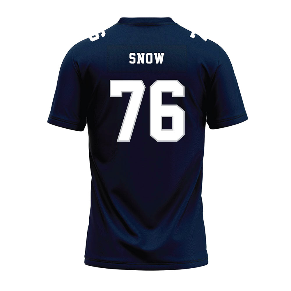 Samford - NCAA Football : Michael Snow - Navy Premium Football Jersey-1