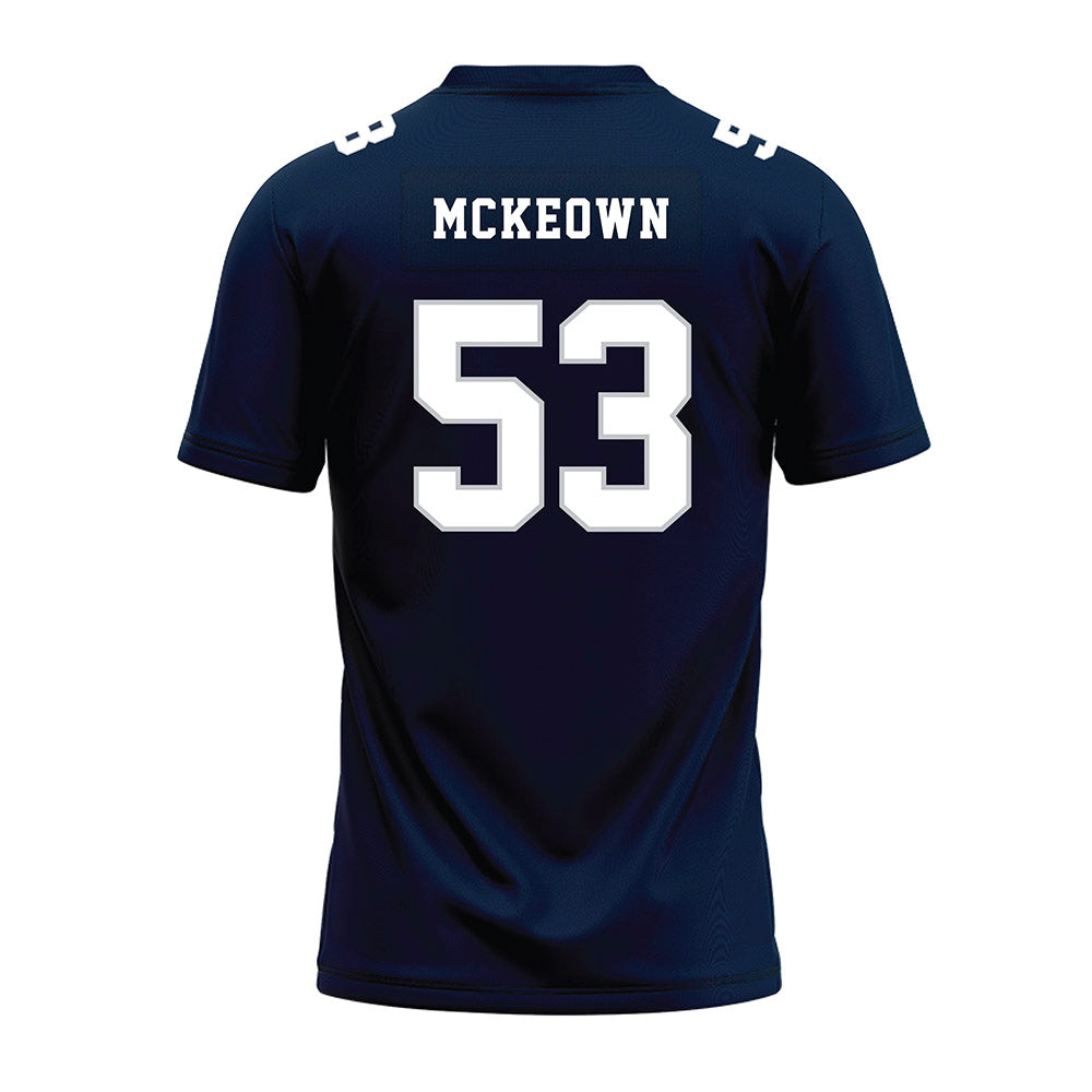 Samford - NCAA Football : Kaden McKeown - Navy Premium Football Jersey-1