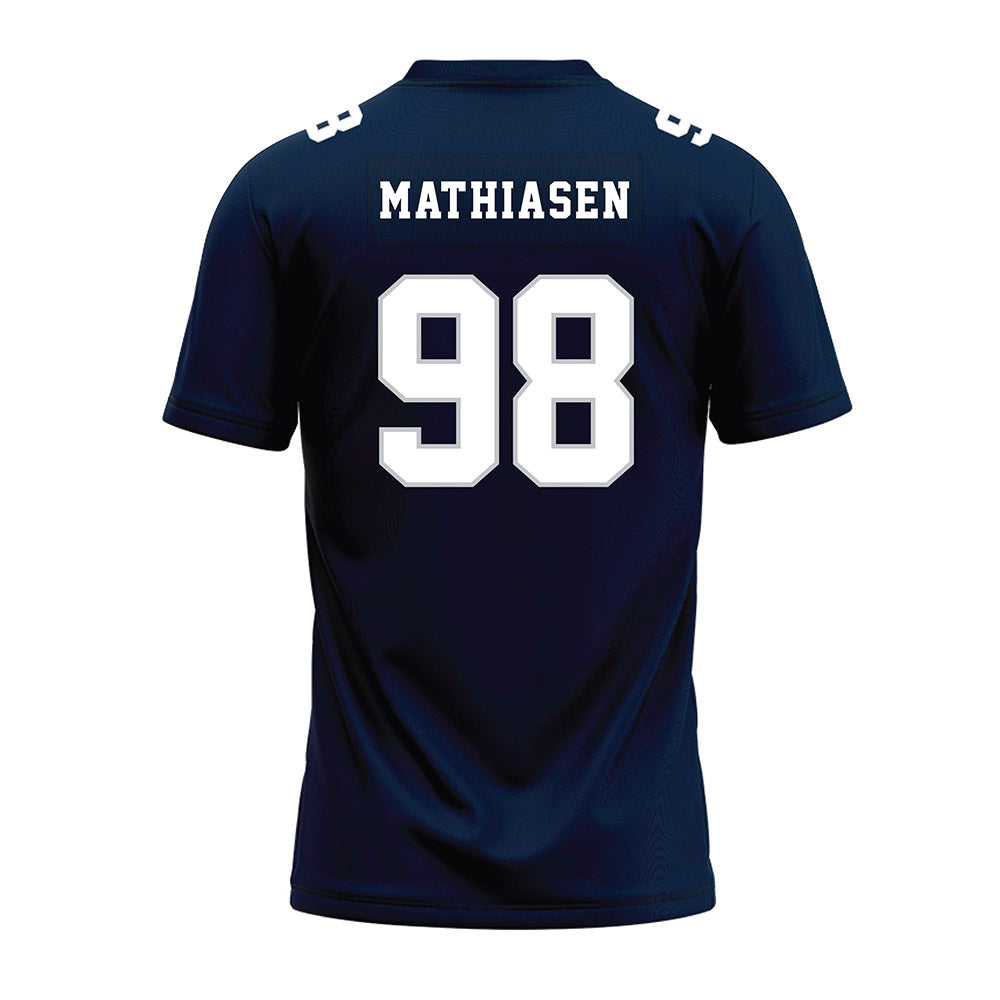 Samford - NCAA Football : Joshua Mathiasen - Navy Premium Football Jersey
