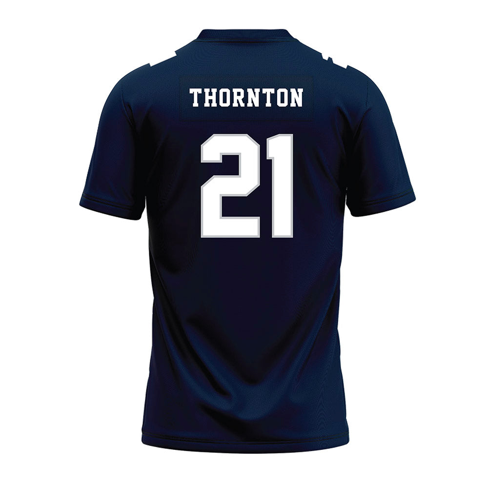 Samford - NCAA Football : Malik Thornton - Navy Premium Football Jersey-1