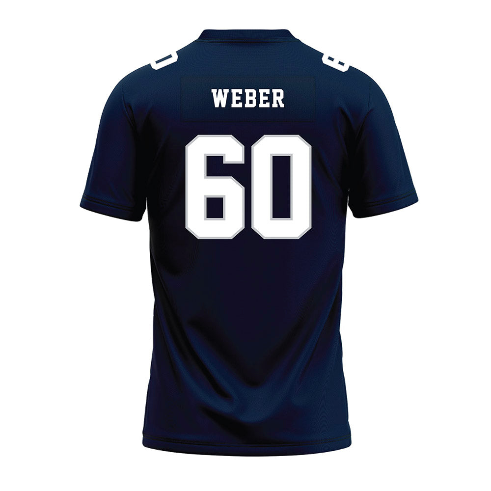 Samford - NCAA Football : Hank Weber - Navy Premium Football Jersey-1