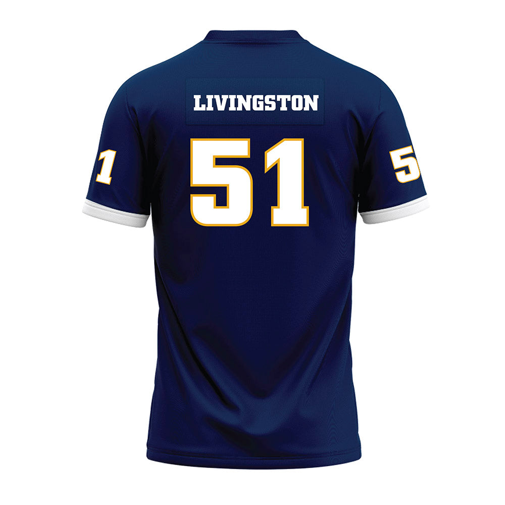 UTC - NCAA Football : Noah Livingston - Navy Premium Football Jersey