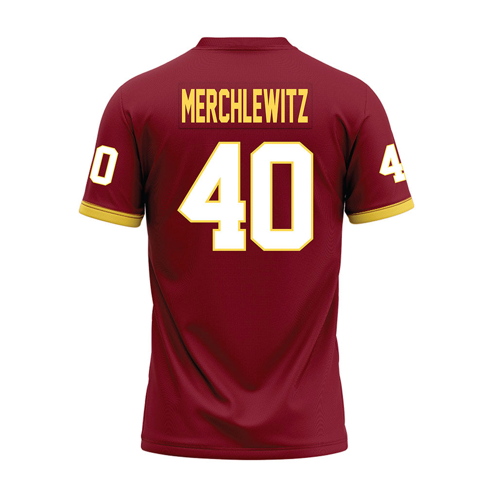 NSU - NCAA Football : Jake Merchlewitz - Maroon Premium Football Jersey-1