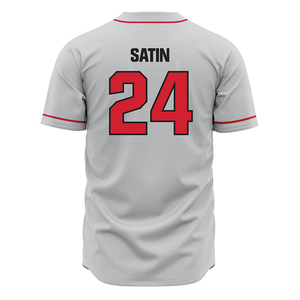 Tampa - NCAA Baseball : Robert Satin - Grey Jersey-1