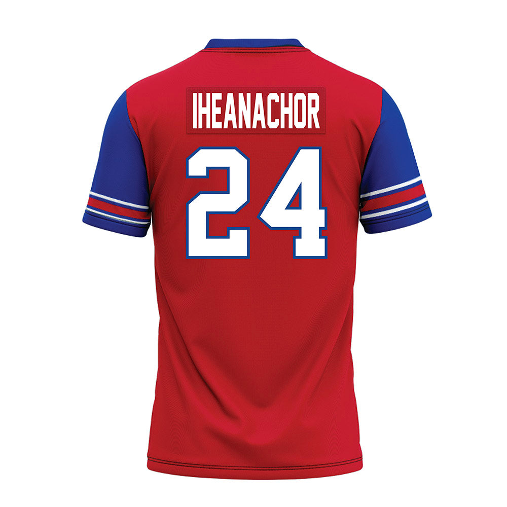 SMU - NCAA Football : Mark Iheanachor - Red Premium Football Jersey-1