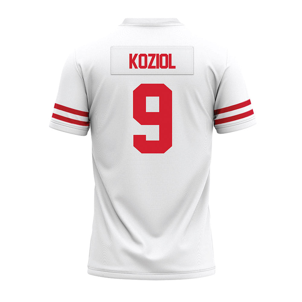 Houston - NCAA Football : Tanner Koziol - White Premium Football Jersey-1
