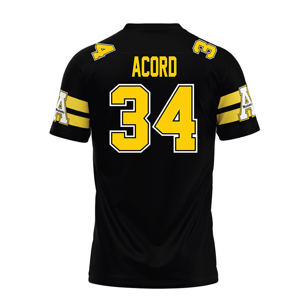 App State - NCAA Football : Joshua Acord - Black Premium Football Jersey-1