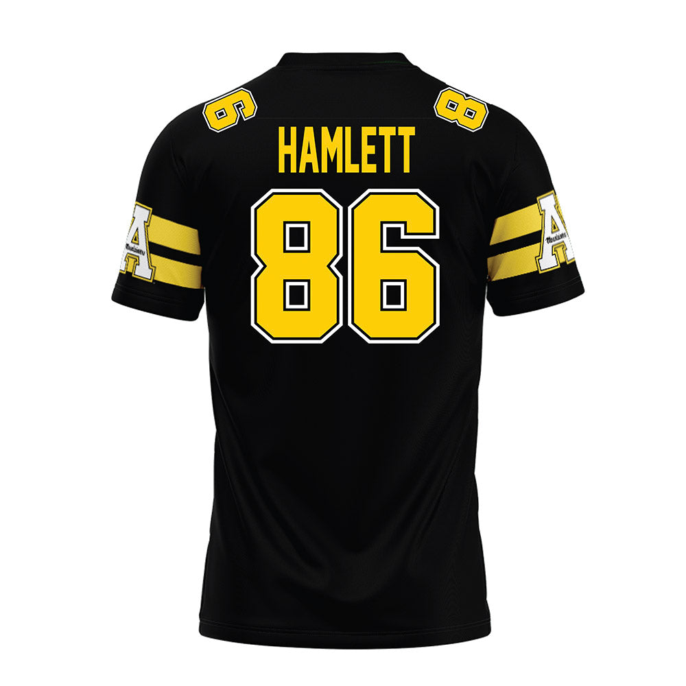 App State - NCAA Football : Kanen Hamlett - Black Premium Football Jersey
