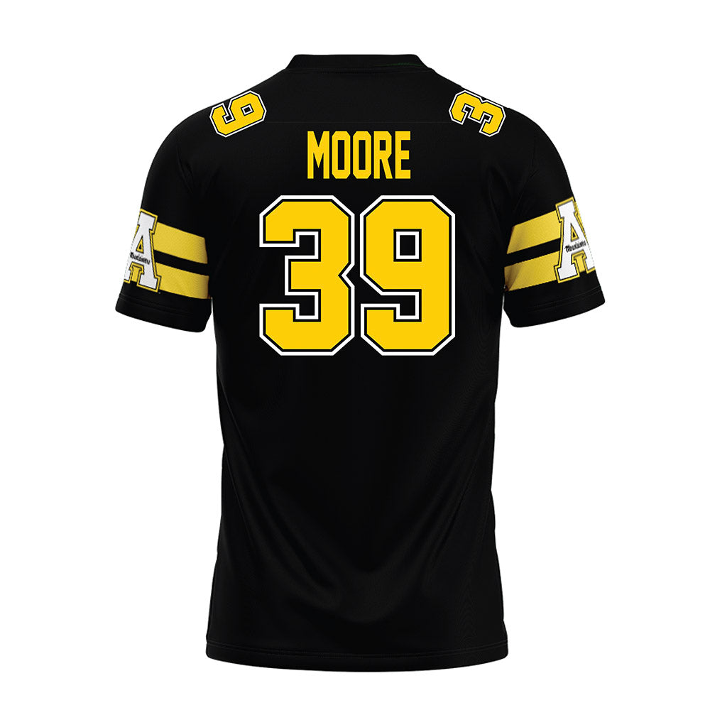 App State - NCAA Football : Jackson Moore - Black Premium Football Jersey