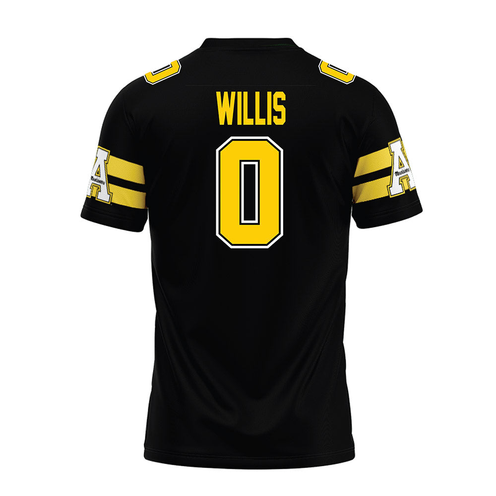 App State - NCAA Football : Jaelin Willis - Black Premium Football Jersey-1