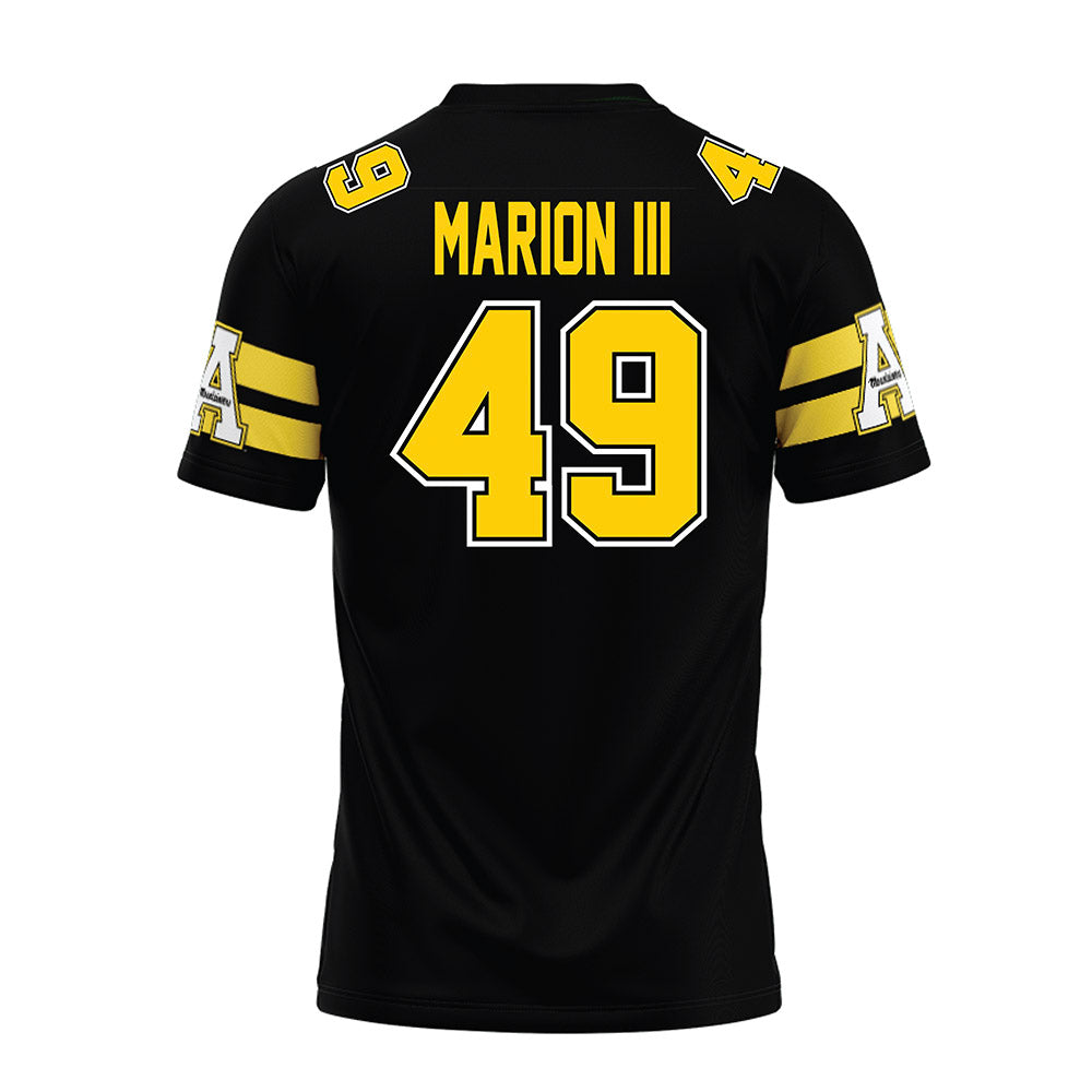 App State - NCAA Football : Randy Marion III - Black Premium Football Jersey