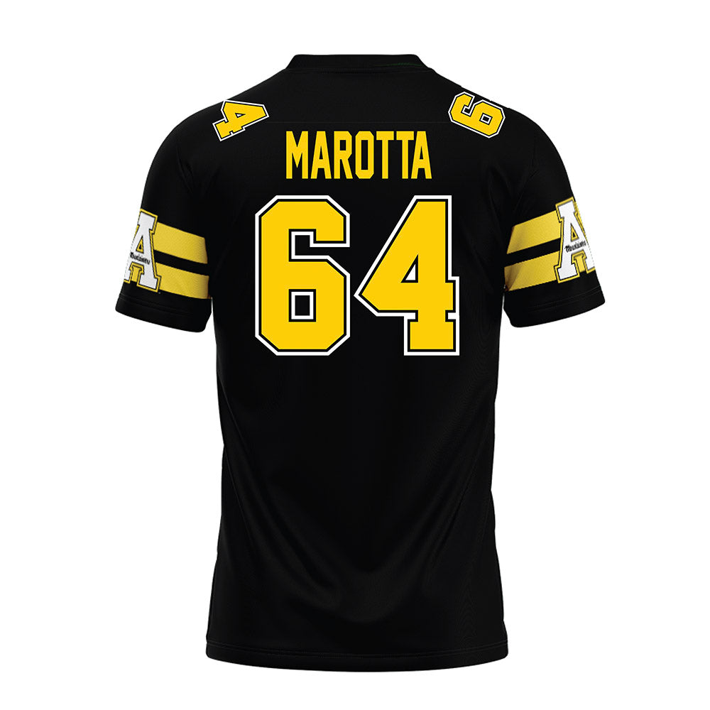 App State - NCAA Football : Michael Marotta - Black Premium Football Jersey