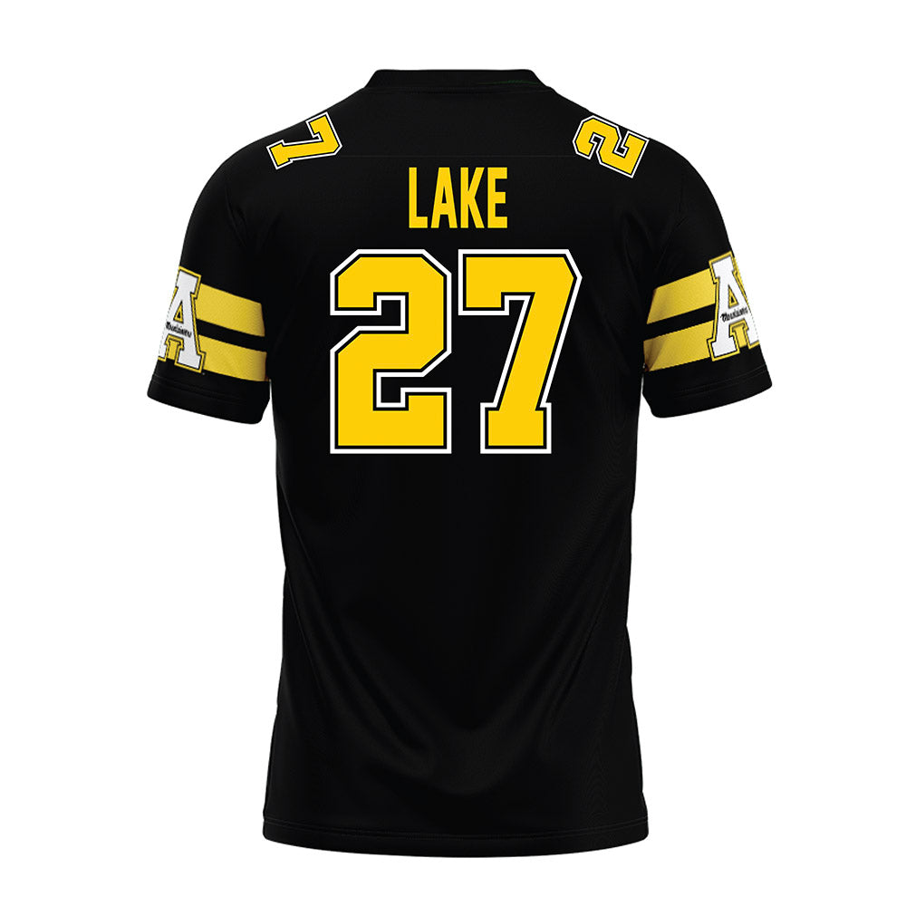 App State - NCAA Football : Mitchell Lake - Black Premium Football Jersey-1