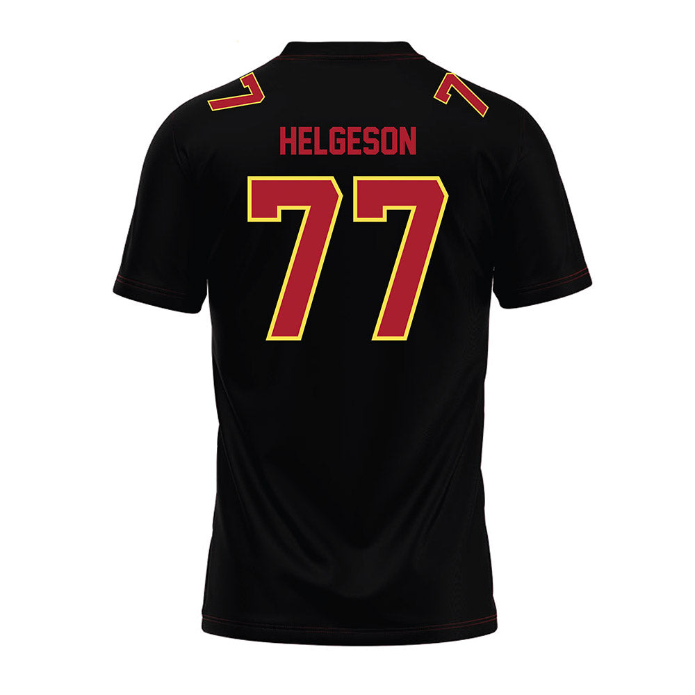 NSU - NCAA Football : Riley Helgeson - Black Premium Football Jersey-1