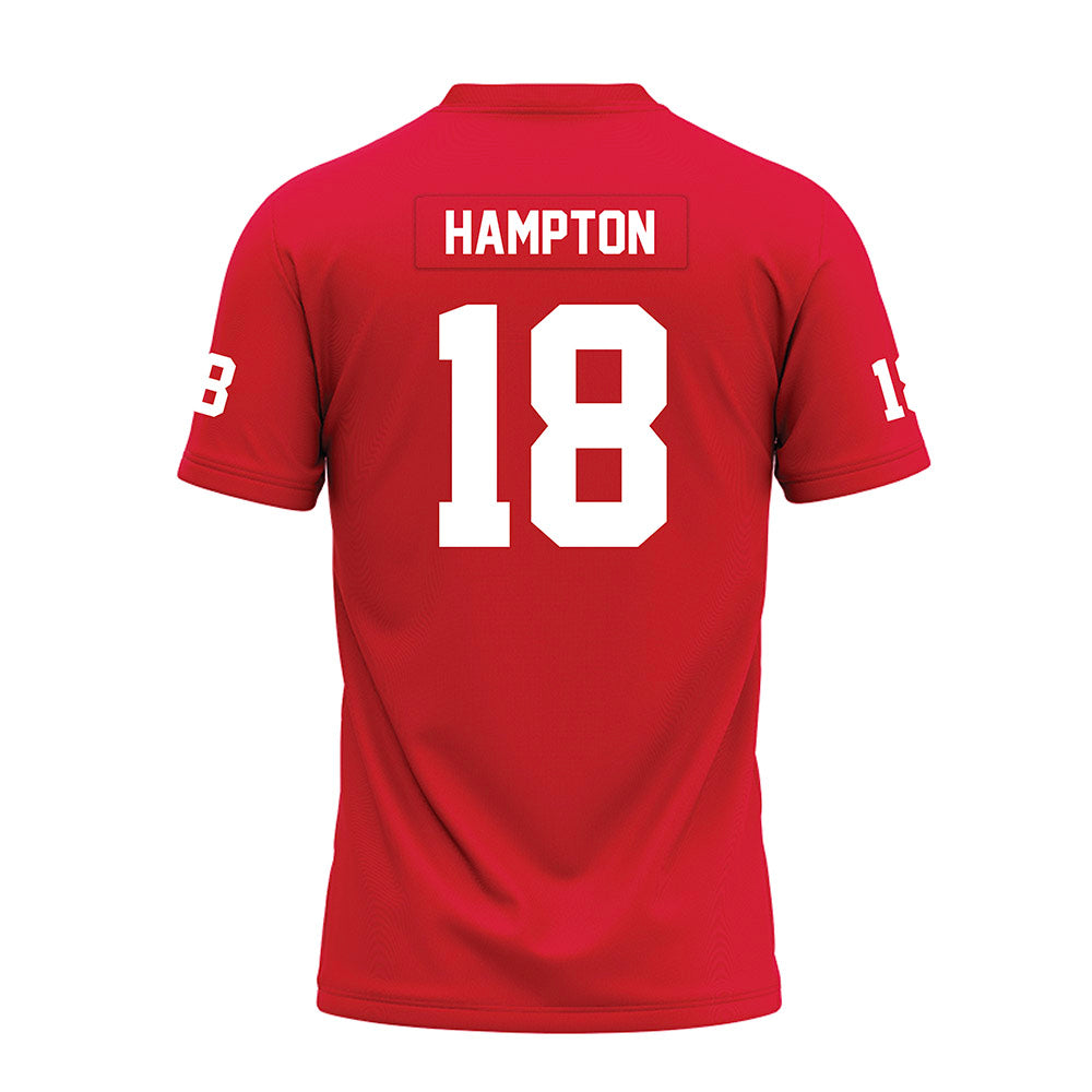 Nicholls State - NCAA Football : Camare Hampton - Red Premium Football Jersey-1