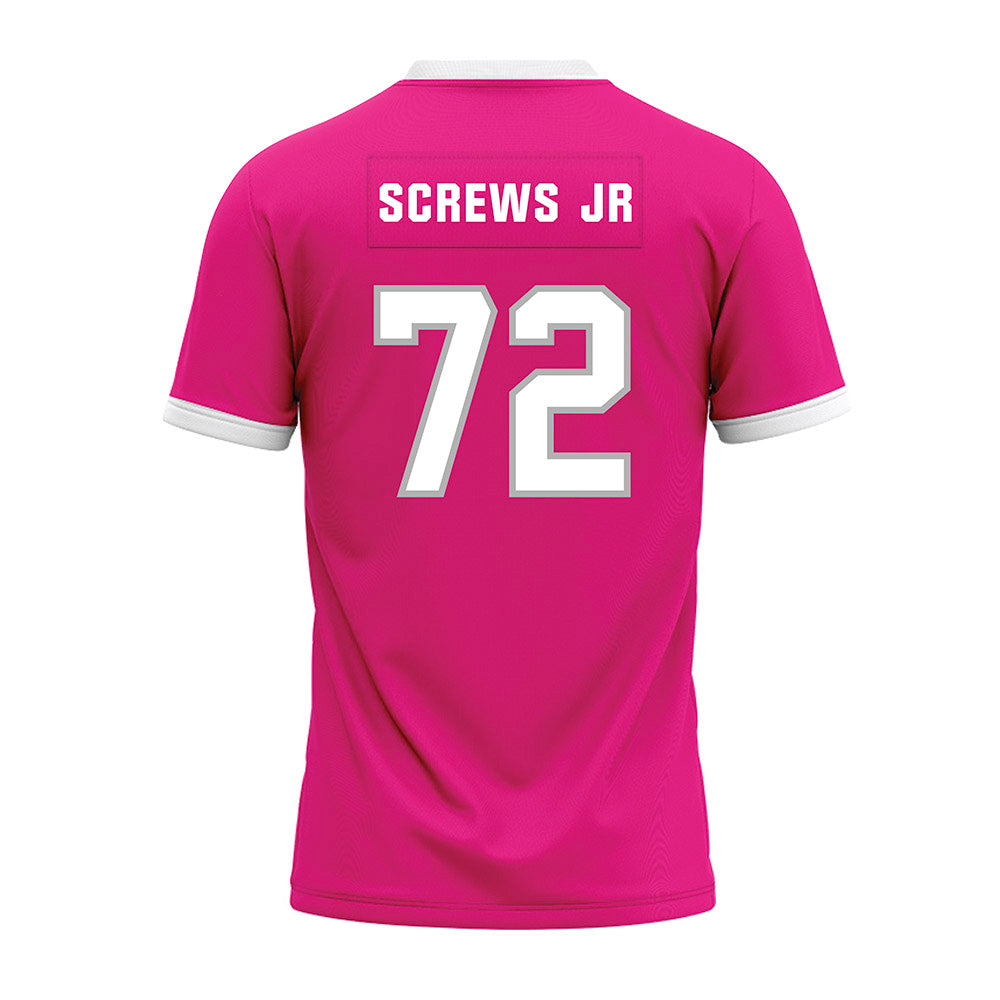 Troy - NCAA Football : Patrick Screws Jr - Pink Premium Football Jersey-1