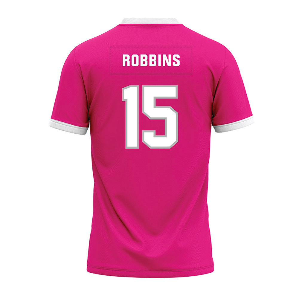 Troy - NCAA Football : Taleeq Robbins - Pink Premium Football Jersey-1