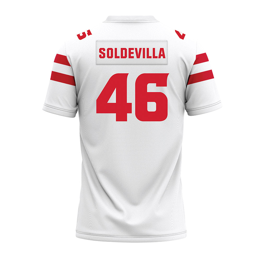 Louisiana - NCAA Football : Emiliano Soldevilla - White Premium Football Jersey