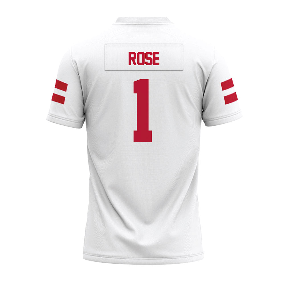UMass - NCAA Football : Brandon Rose - White Premium Football Jersey-1