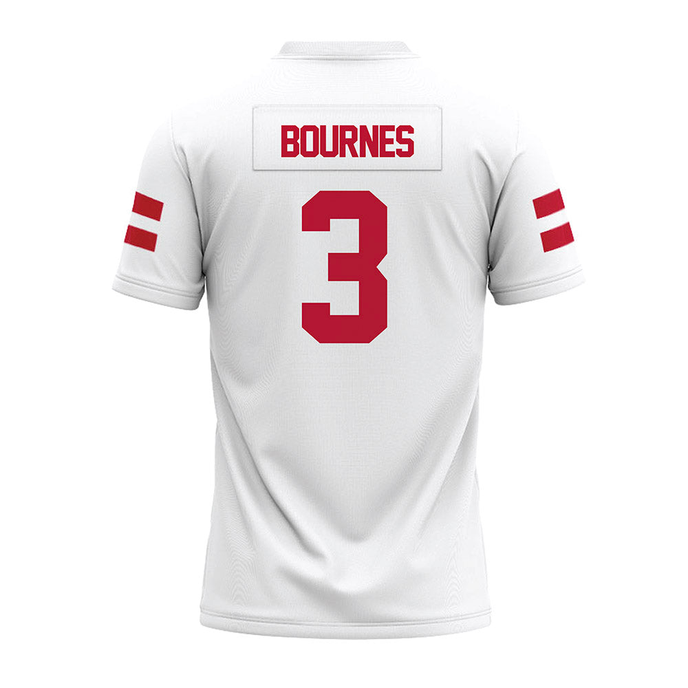 UMass - NCAA Football : Kendall Bournes - White Premium Football Jersey-1
