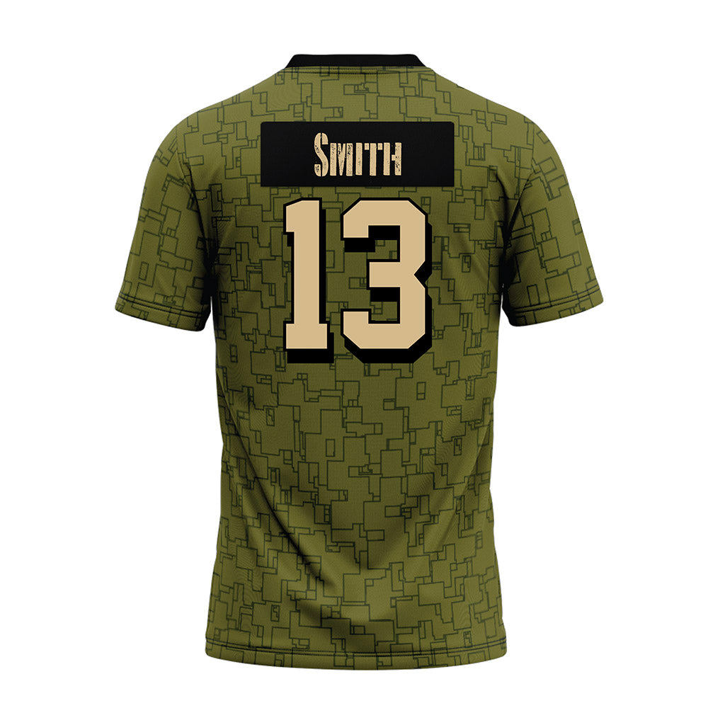 Hawaii - NCAA Football : Jalen Smith - Green Camo Premium Football Jersey-1