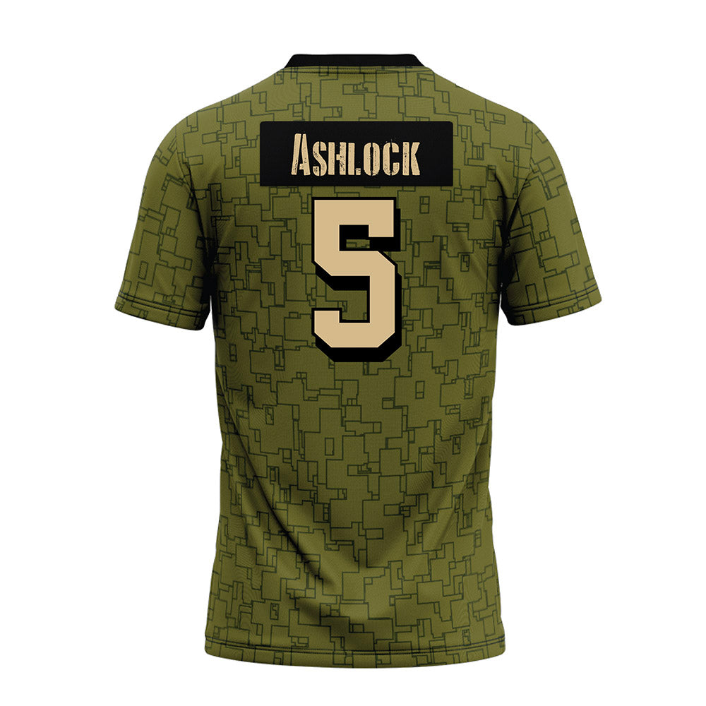 Hawaii - NCAA Football : Pofele Ashlock - Green Camo Premium Football Jersey-1