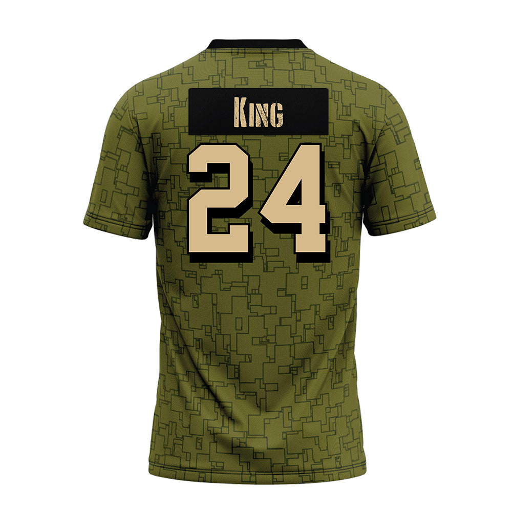 Hawaii - NCAA Football : Devyn King - Green Camo Premium Football Jersey-1