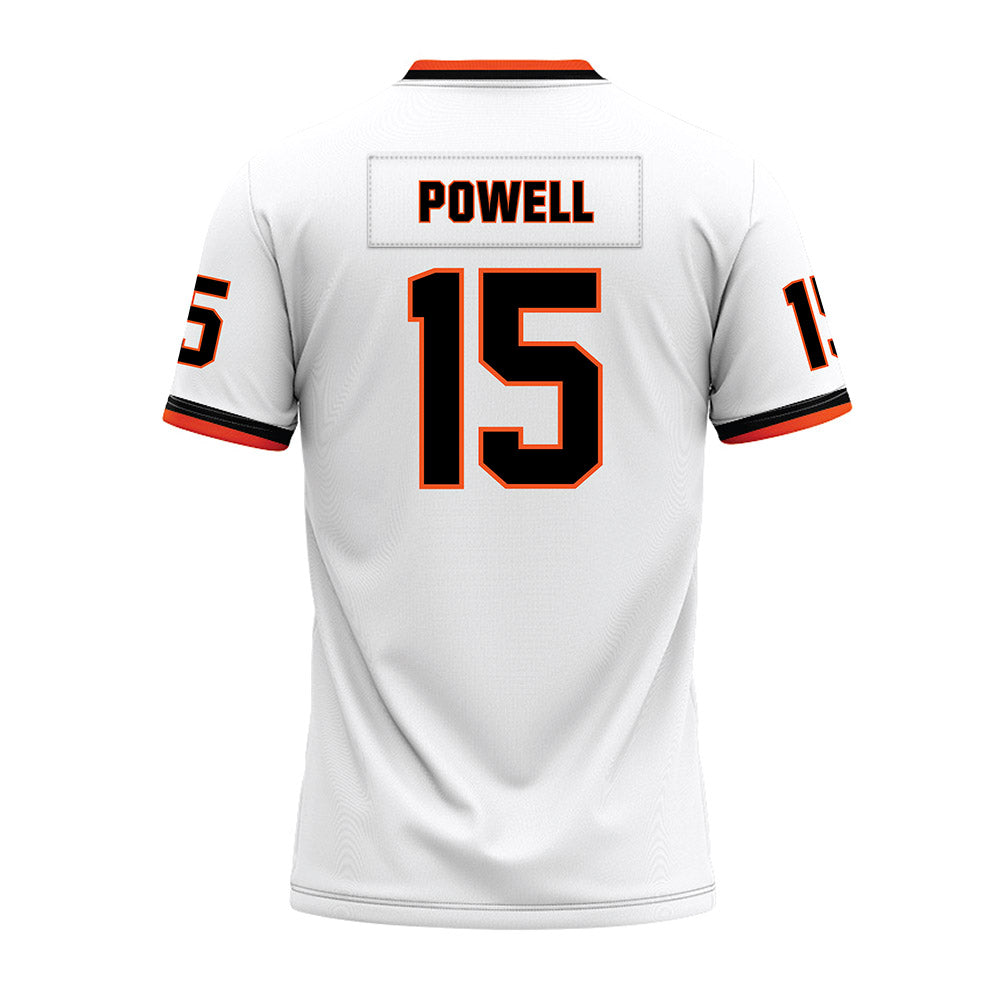 Oklahoma State - NCAA Football : Kameron Powell - White Premium Football Jersey-1
