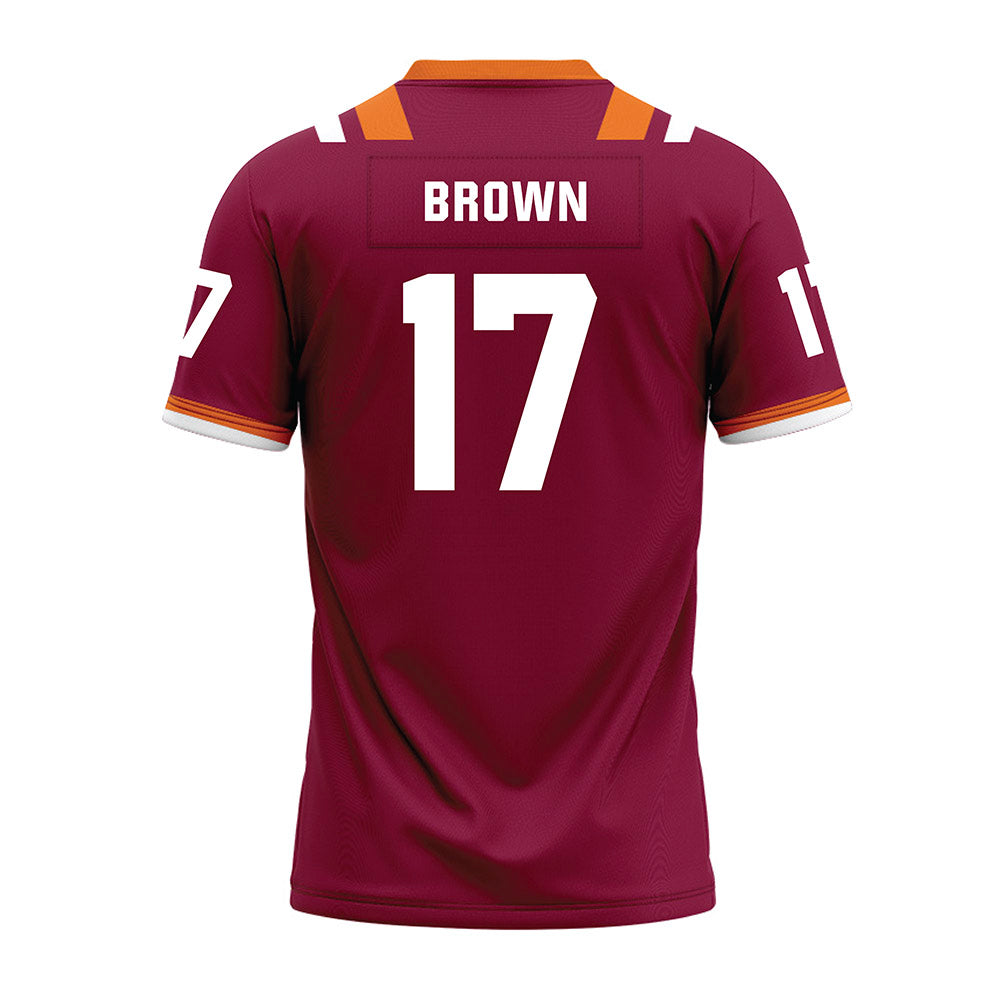 Virginia Tech - NCAA Football : Caleb Brown - Premium Football Jersey-1