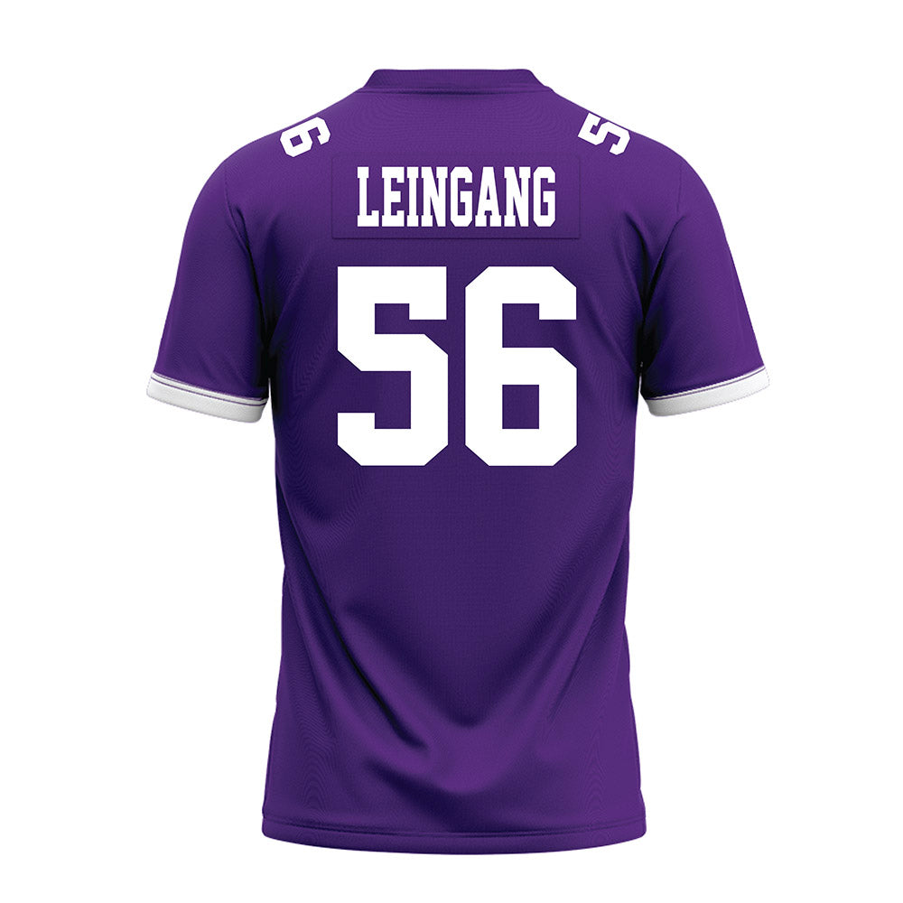 Kansas State - NCAA Football : Andrew Leingang - Purple Premium Football Jersey