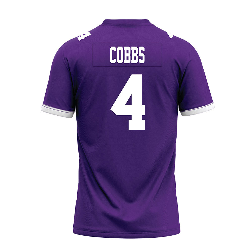Kansas State - NCAA Football : Daniel Cobbs - Purple Premium Football Jersey-1