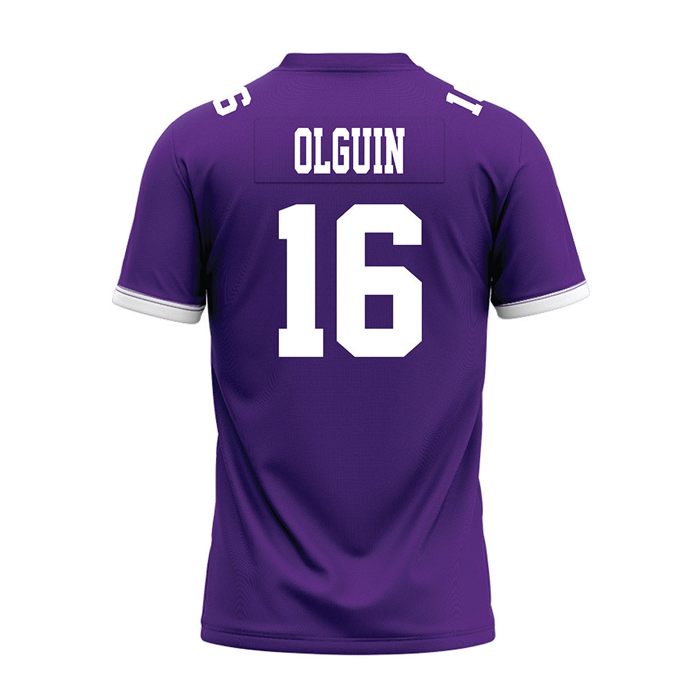 Kansas State - NCAA Football : Mason Olguin - Purple Premium Football Jersey-1