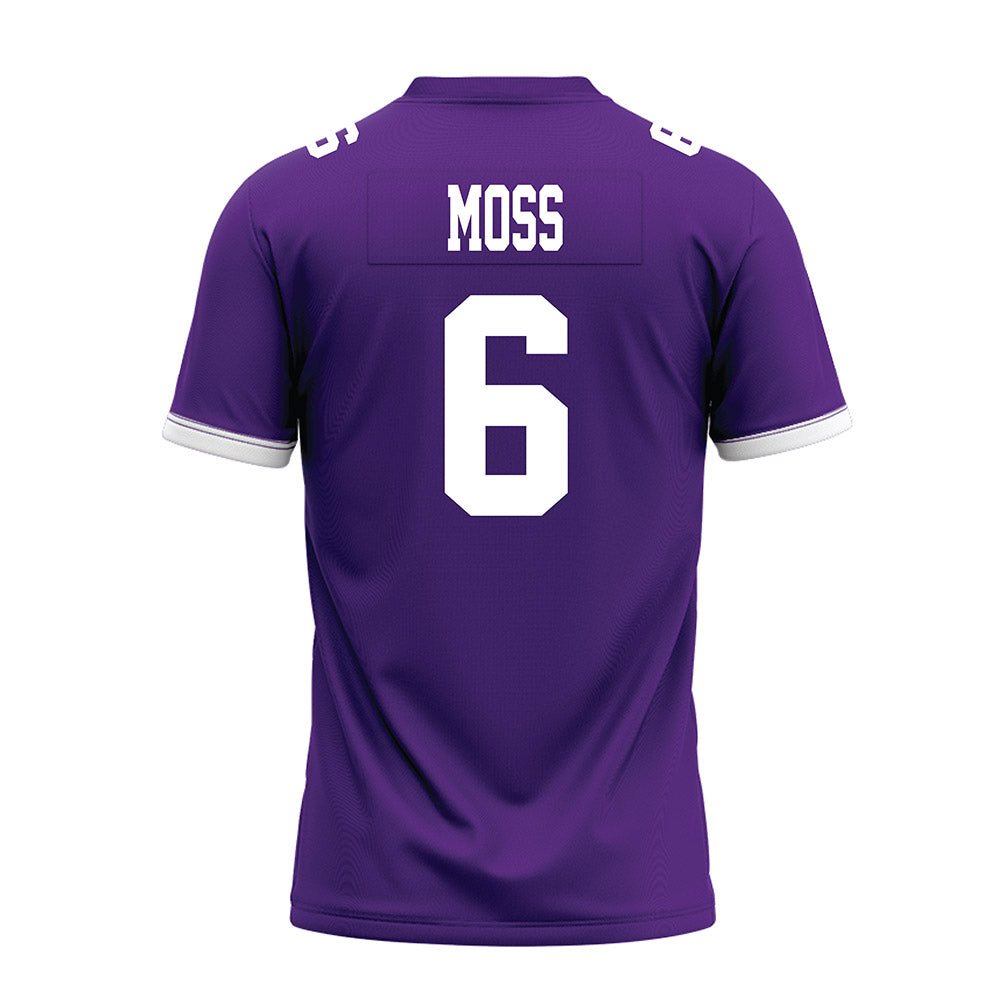 Kansas State - NCAA Football : Qua Moss - Purple Premium Football Jersey-1