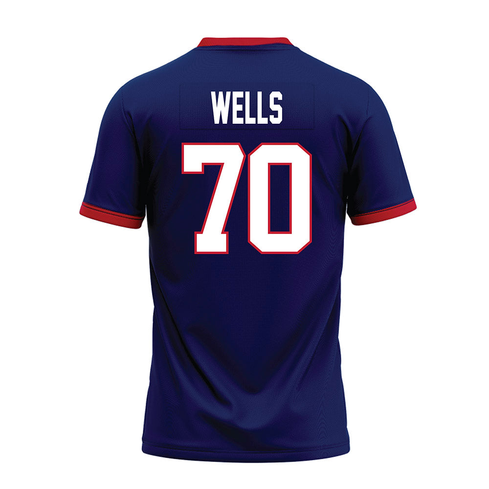 Arizona - NCAA Football : Zarius Wells - Blue Premium Football Jersey