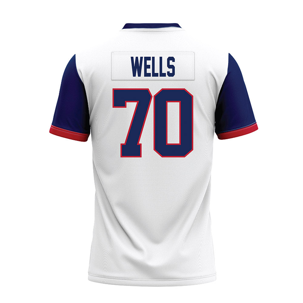 Arizona - NCAA Football : Zarius Wells - White Premium Football Jersey