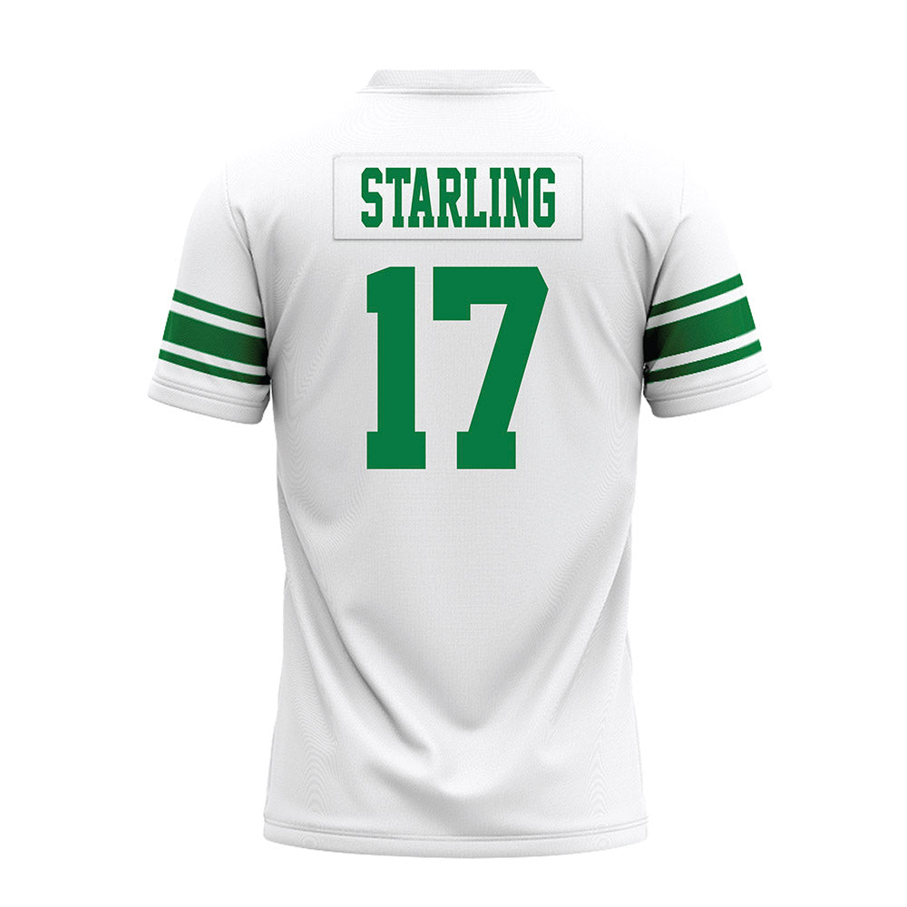 North Texas - NCAA Football : Taylor Starling - White Premium Football Jersey