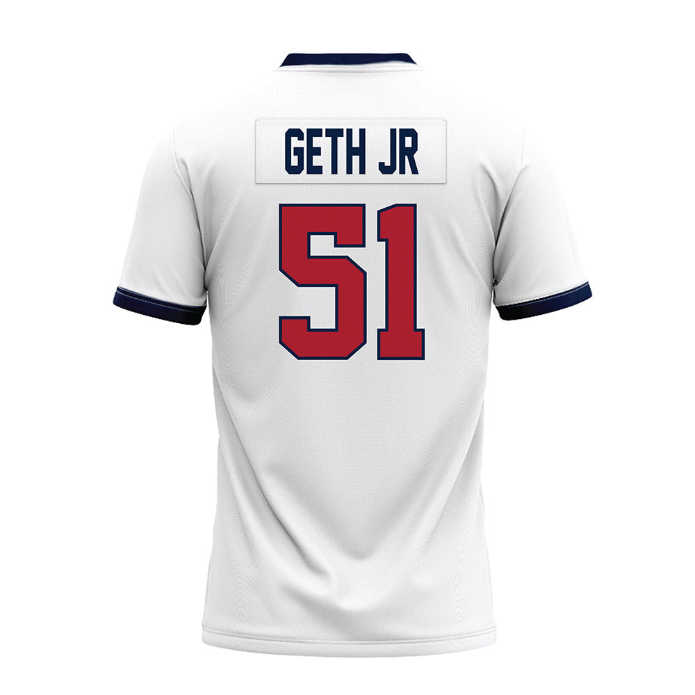 Liberty - NCAA Football : DJ Geth Jr - White Premium Football Jersey-1